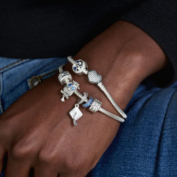 Pandora Graduation Cap Dangle Charm _ Sterling silver - Picture 2 of 4